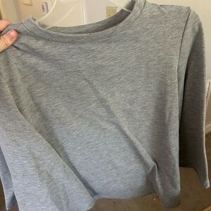 Gray Long Sleeve Top